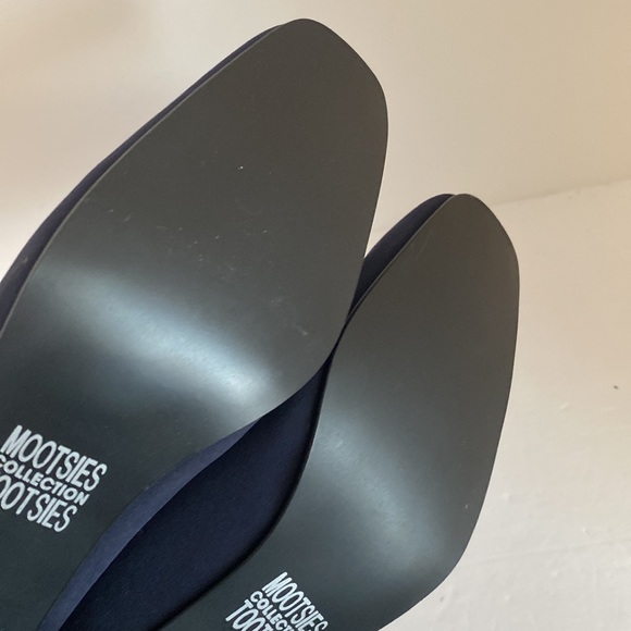 Mootsies Tootsies Navy Blue Chunky Block Heel Shoes - Picture 9 of 10